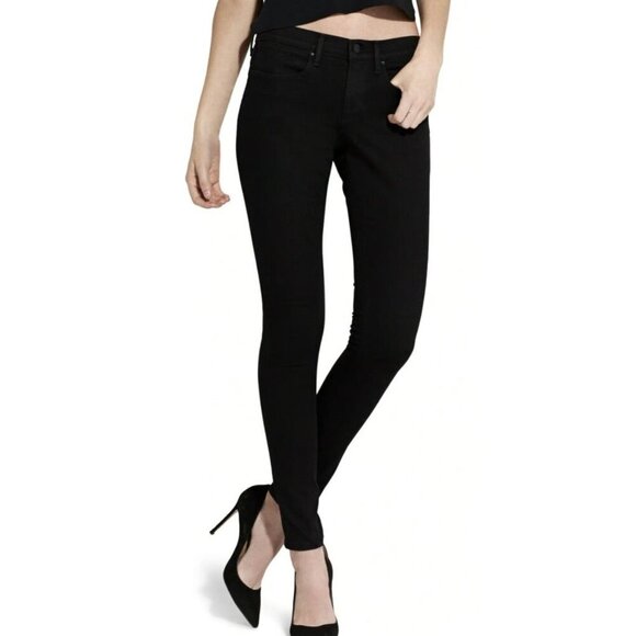 AYR The Riser Jet Black Skinny Jeans 24 x 26 #7948 - Picture 1 of 12